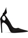 Nina Ricci Satin Pumps With Bow Detail In Black
