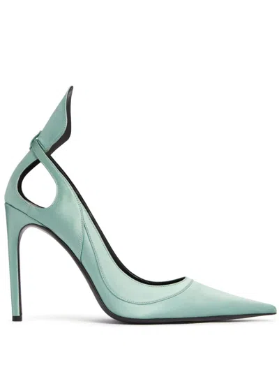 Nina Ricci Satin Pumps In Blue