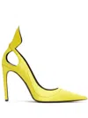 Nina Ricci Satin Pumps In Yellow