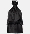 Nina Ricci "flowing" Top With Bow In Black