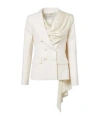 Nina Ricci Scarf-detail Virgin Wool Gabardine Blazer In White