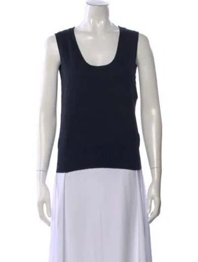 Pre-owned Nina Ricci Scoop Neck Sleeveless Top In Black