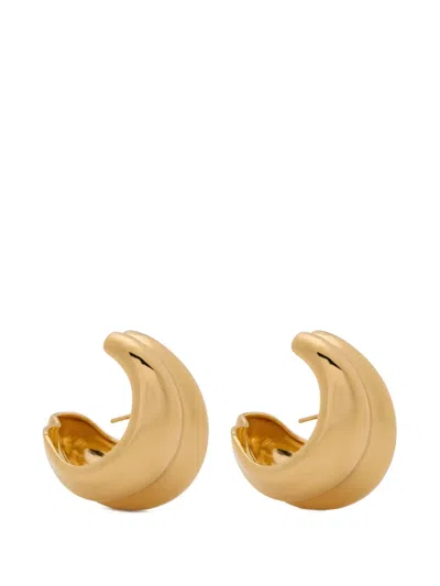 Nina Ricci Sculptural Earrings In Gold