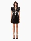 Nina Ricci Sequin-design Mini Dress In Black