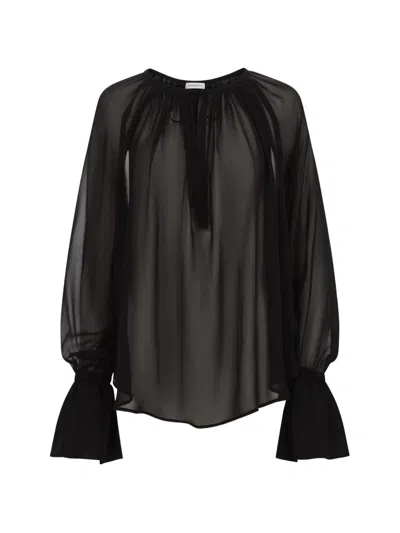 Nina Ricci 시스루 블라우스 In Black
