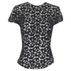 Nina Ricci Sheer Lace Cap Sleeve Zip Back T-shirt Top In Black