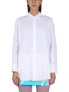 Nina Ricci Relaxed Fit White Button Closure Shirt In White