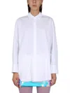 Nina Ricci Relaxed Fit White Button Closure Shirt In White