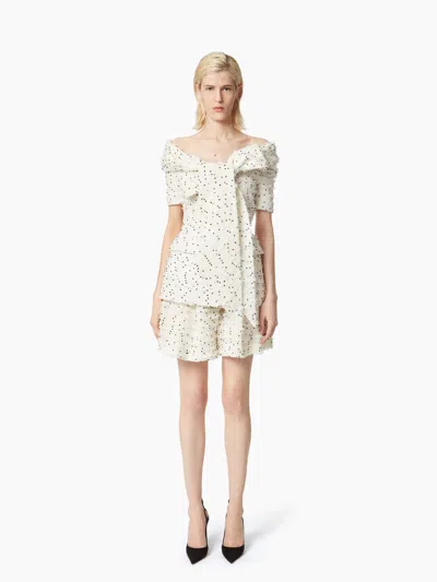 Nina Ricci Wide Pleated Shorts In White