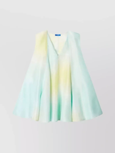 Nina Ricci Silk Gradient Sleeveless Dress In Cream
