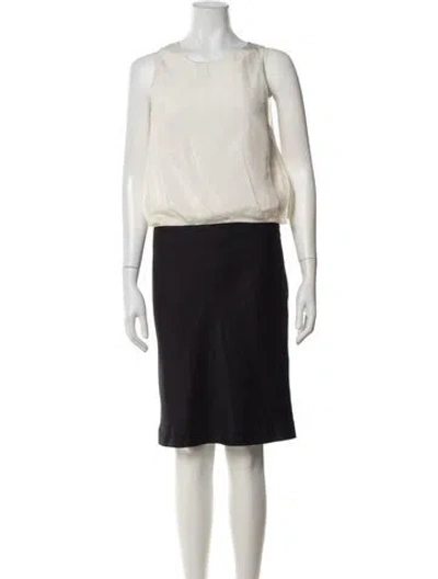 Pre-owned Nina Ricci Silk Knee-length Dress In Black