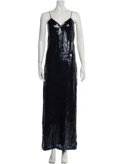 Pre-owned Nina Ricci Silk Long Dress In Black