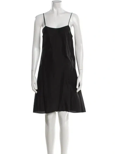 Pre-owned Nina Ricci Silk Mini Dress In Black