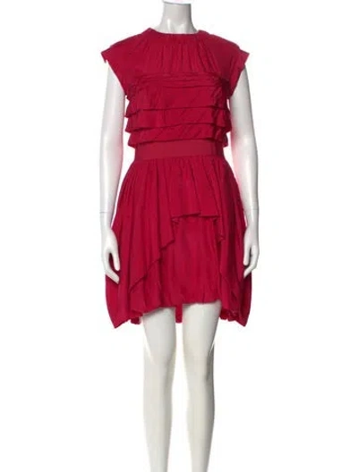 Pre-owned Nina Ricci Silk Mini Dress In Pink