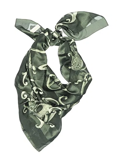 Pre-owned Nina Ricci Silk Scarf In Green