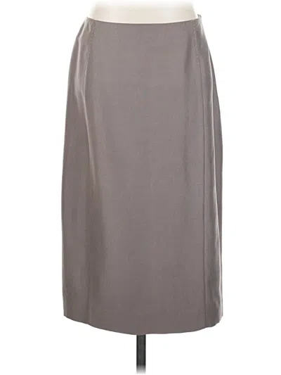 Pre-owned Nina Ricci Silk Skirt In Tan