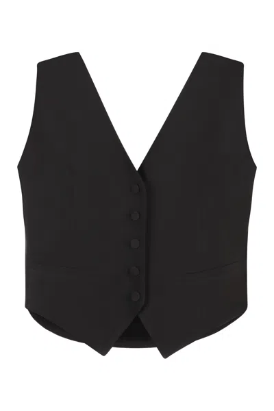 Nina Ricci Single-breasted Vest In Black