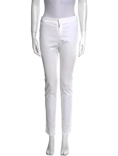 Pre-owned Nina Ricci Skinny Leg Pants In White