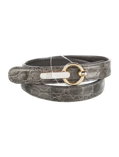 Pre-owned Nina Ricci Skinny Vegan Leather Belt Kit In Multi