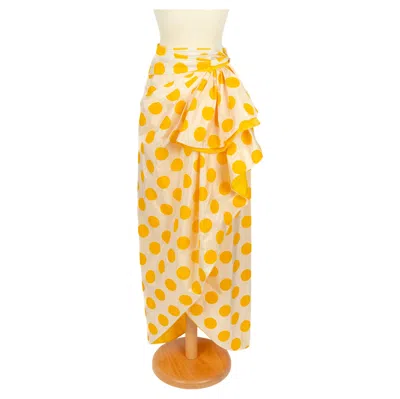 Pre-owned Nina Ricci Skirt Haute Couture 1990s In Orange