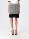 Nina Ricci Tweed-effect Knitted Miniskirt In Black