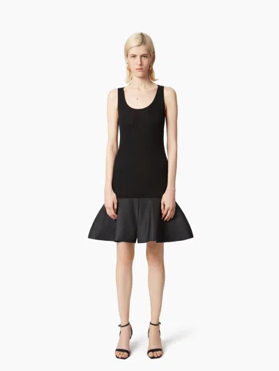 Nina Ricci Sleeveless Dress With Peplum Xl In Black