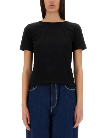 Nina Ricci Slim-fit T-shirt With Draped Open Back In Black