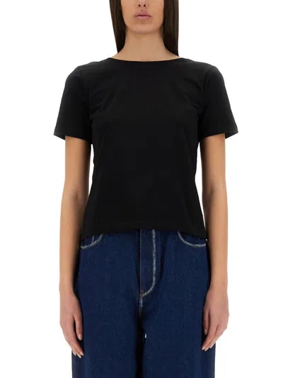 Nina Ricci Slim Fit T-shirt With Back Neckline In Black