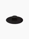 Nina Ricci Wide Brim Black Wool Felt Large Capeline
