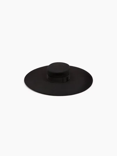 Nina Ricci Bow-embellished Capeline Hat In Black