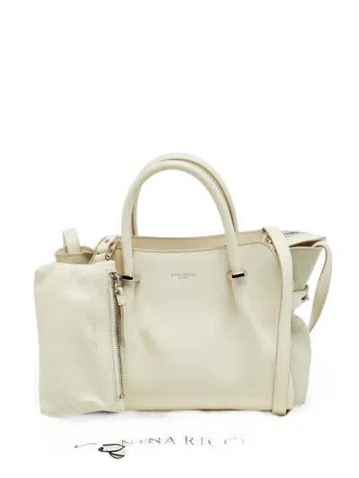 Pre-owned Nina Ricci Small Marche Tote Bag In White