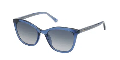 Nina Ricci Snr326 0955 Women's Sunglasses Blue Size 54
