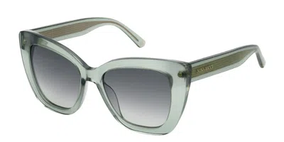 Nina Ricci Snr376 0912 Women's Sunglasses Green Size 52