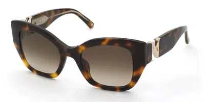Nina Ricci Snr377v 0752 Women's Sunglasses Tortoiseshell Size 51
