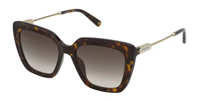 Nina Ricci Snr379 0743 Women's Sunglasses Tortoiseshell Size 54 In Brown