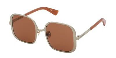 Nina Ricci Snr399 0594 Women's Sunglasses  Size 53 In Gold
