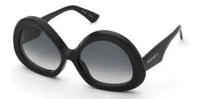 Nina Ricci Snr403 0700 Women's Sunglasses Black Size 57