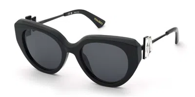 Nina Ricci Snr404s 700s Occhiali Da Sole Neri Per Donna In Black