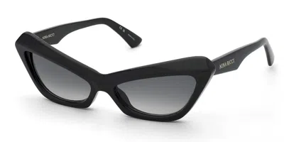 Nina Ricci Snr405 0700 Women's Sunglasses Black Size 59