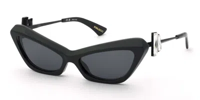 Nina Ricci Snr405s 700s Occhiali Da Sole Neri Per Donna In Black