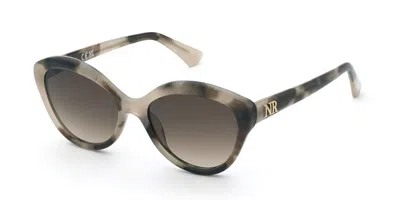 Nina Ricci Snr478 06sk Women's Sunglasses Tortoiseshell Size 55 In Brown