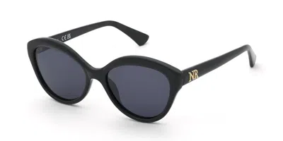 Nina Ricci Snr478 0700 Women's Sunglasses Black Size 55