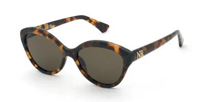 Nina Ricci Snr478 0745 Women's Sunglasses Tortoiseshell Size 55 In Brown