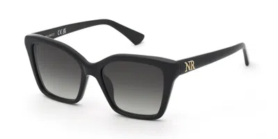 Nina Ricci Snr479 0700 Women's Sunglasses Black Size 54