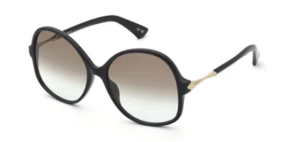 Nina Ricci Snr480 0956 Women's Sunglasses Black Size 59 In Red