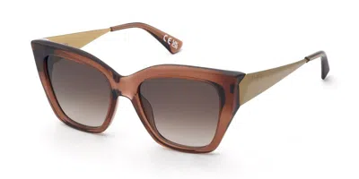 Nina Ricci Snr487 07ay Women's Sunglasses Brown Size 54