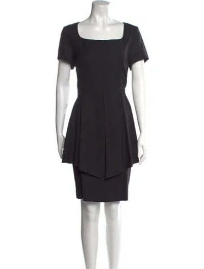 Pre-owned Nina Ricci Square Neckline Mini Dress W/ Tags In Black