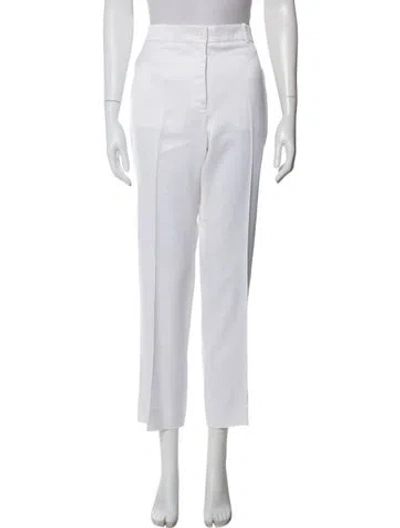 Pre-owned Nina Ricci Straight Leg Pants In White
