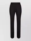 Nina Ricci Straight Leg Trousers Front Pleats In Black