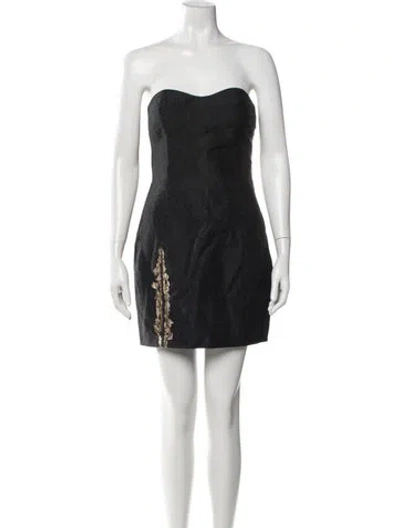 Pre-owned Nina Ricci Strapless Mini Dress In Multi